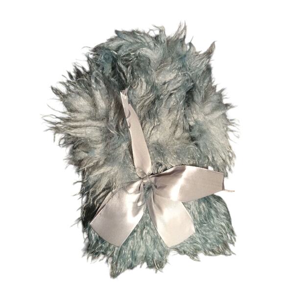 Women's Sheep's Fur Light Blue Slides 27 - Picture 2 of 3